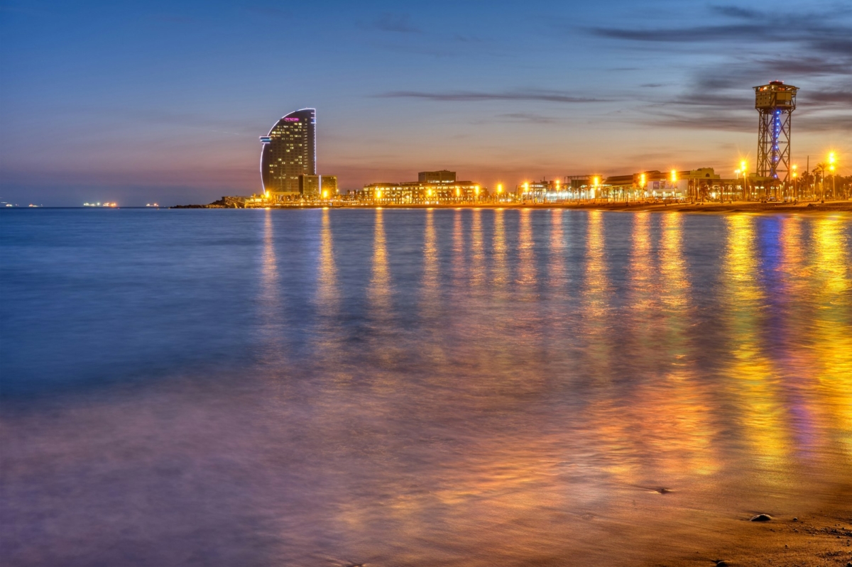 Barceloneta beach in Barcelona