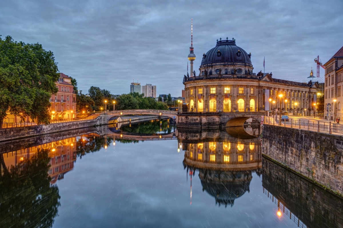 The Bode Museum and the Television Tower in Berlin