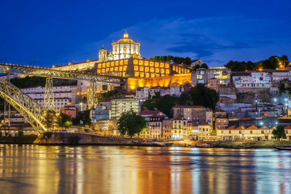 View of Vila Nova de Gaia city, Porto, Portugal