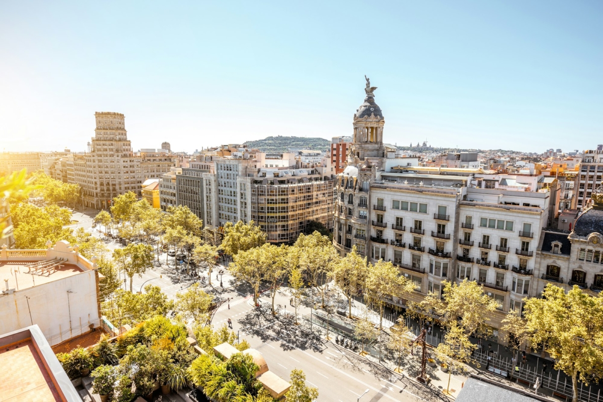 Barcelona city view