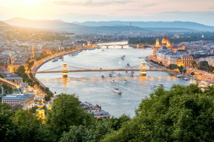 Budapest during the twilight