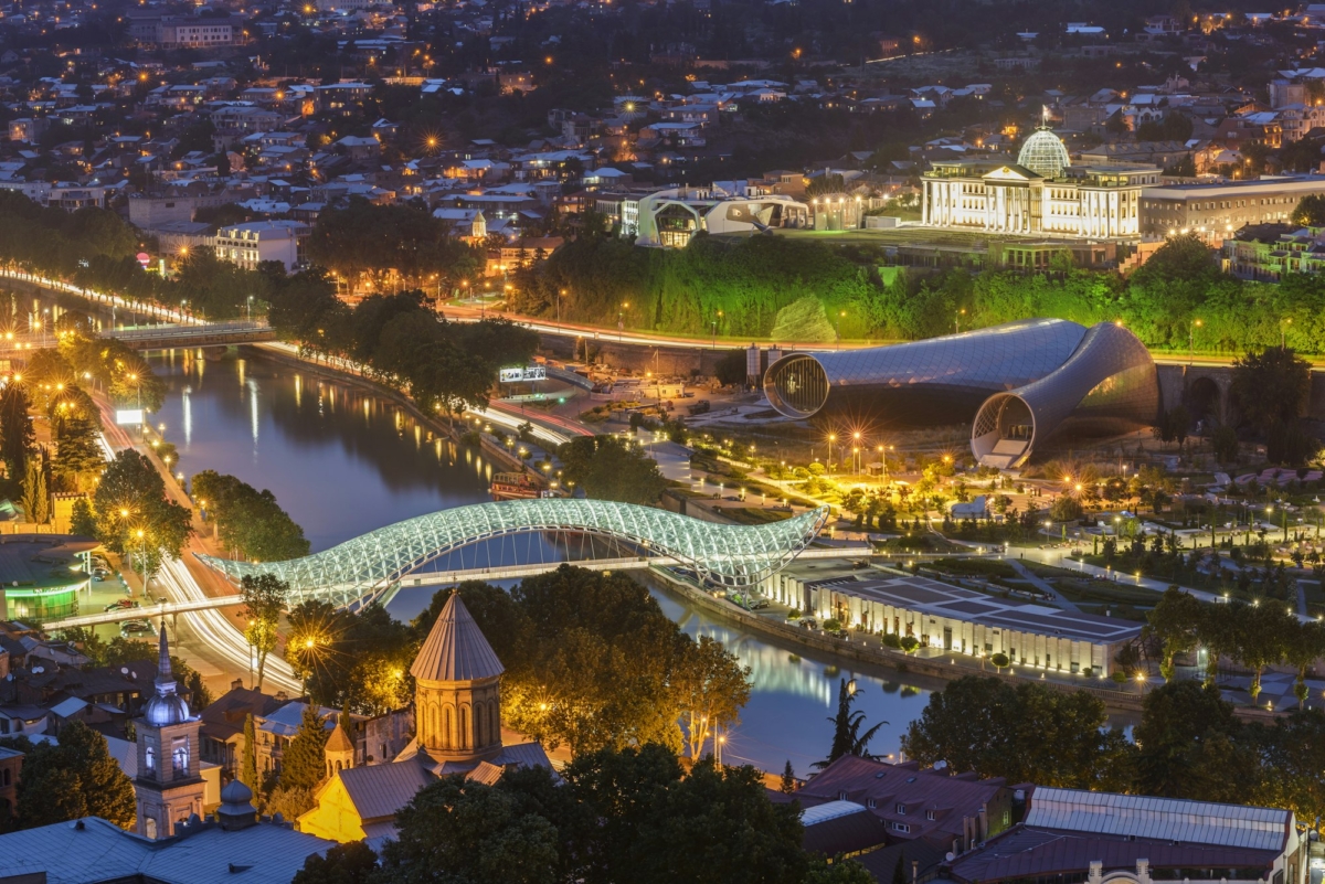 Beautiful panoramic view of Tbilisi