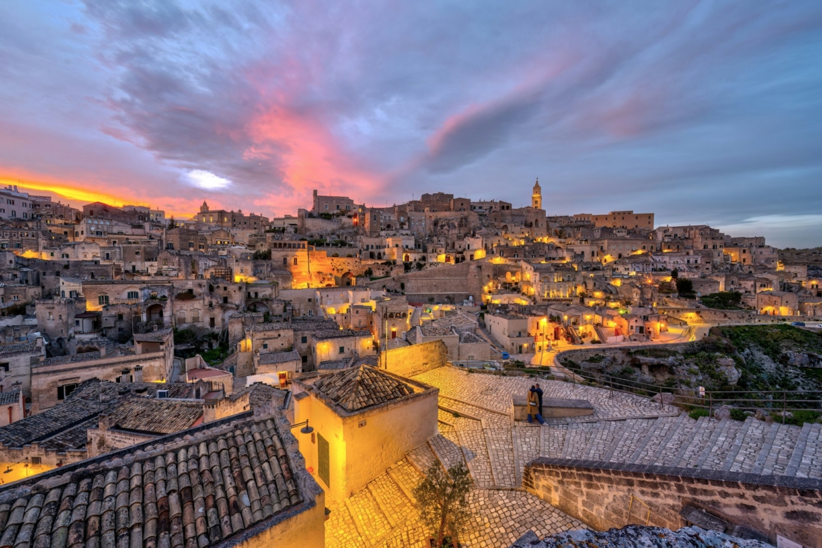 Matera after sunset