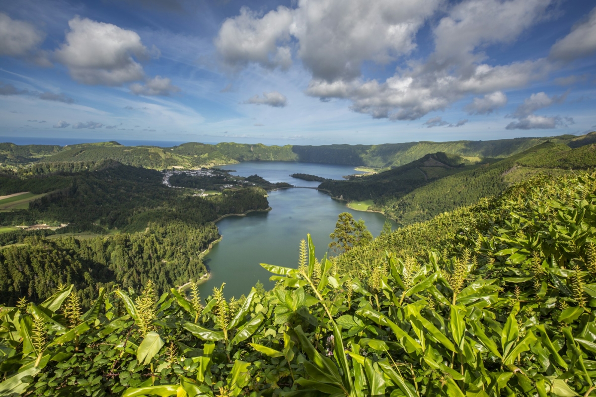 View from 7 Cidades Lake, at Sao Miguel Island, Azores, Portugal